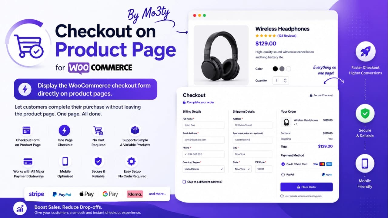 Checkout on Product Page